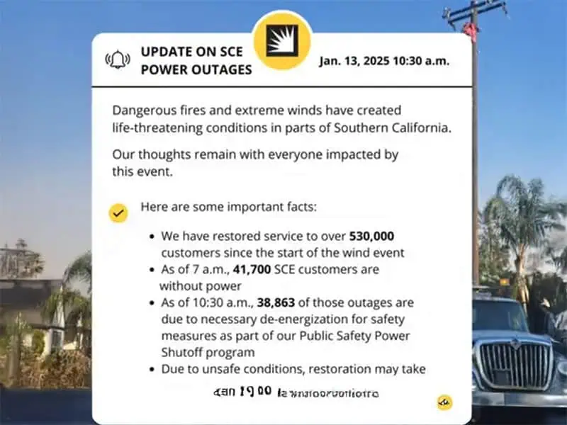 Update on SCE Power Outages