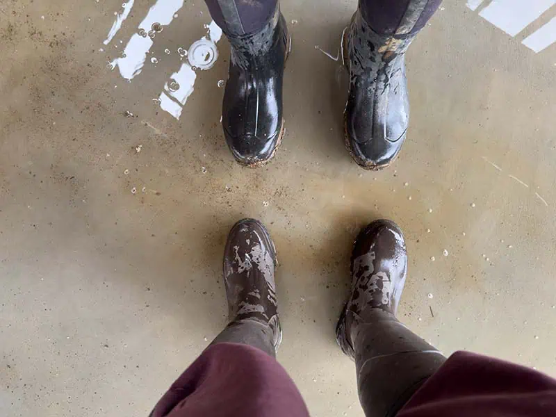 Wearing Rain Boots in the House