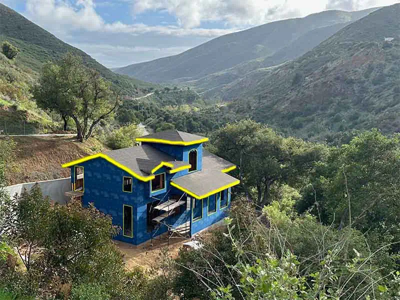 The House wrapped with ADHERO3000, we call it the Swedish furniture house