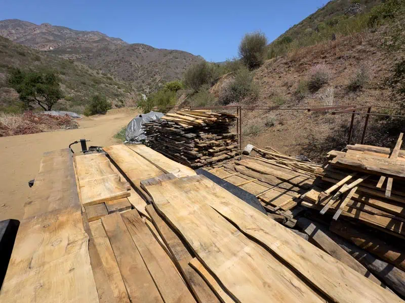 a lot of beautiful wood