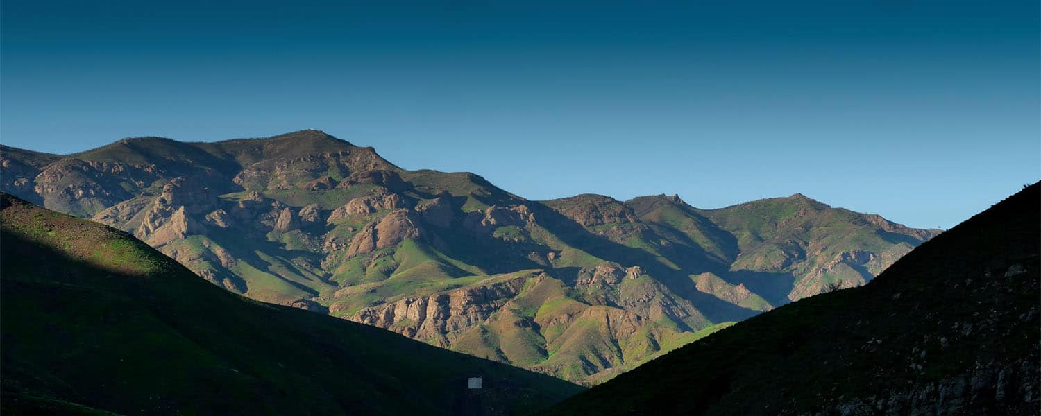 Santa Monica Mountains ridgelines in clear light