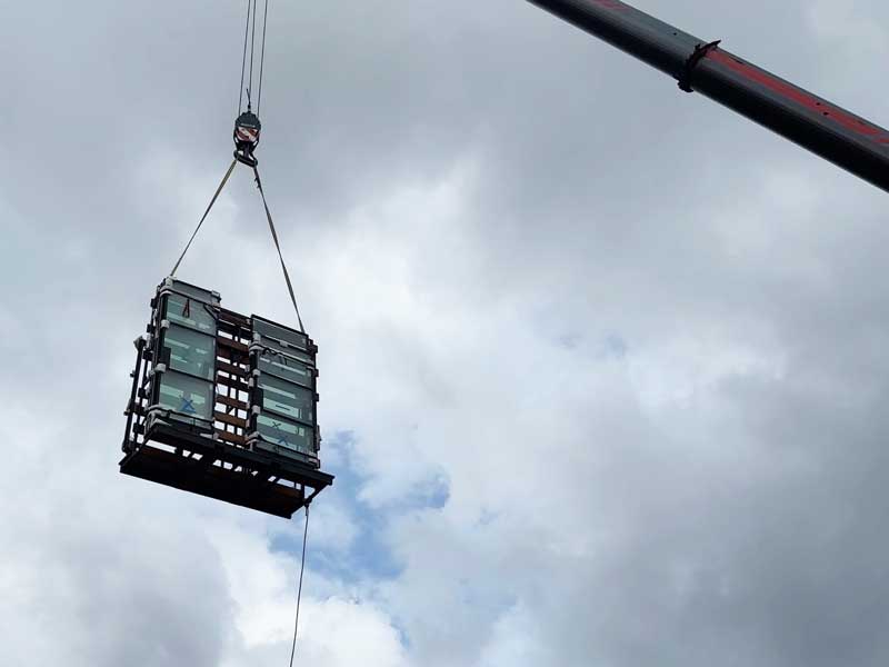 Windows flying in